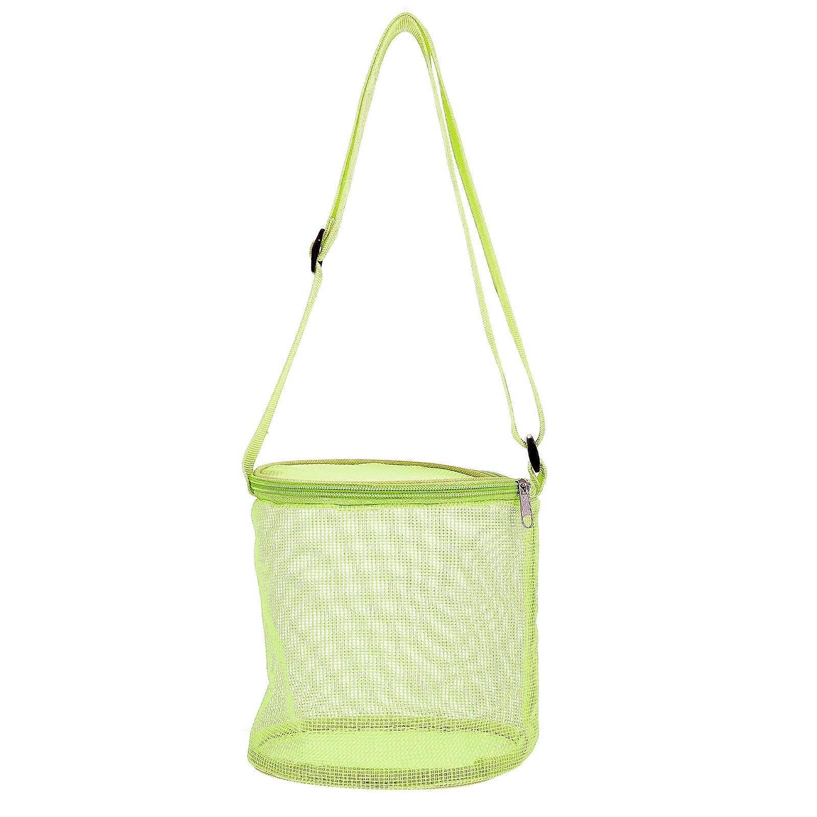 Mesh Bag Seashell Storage Bag for 2Pcs Large Breathable PVC Yellow