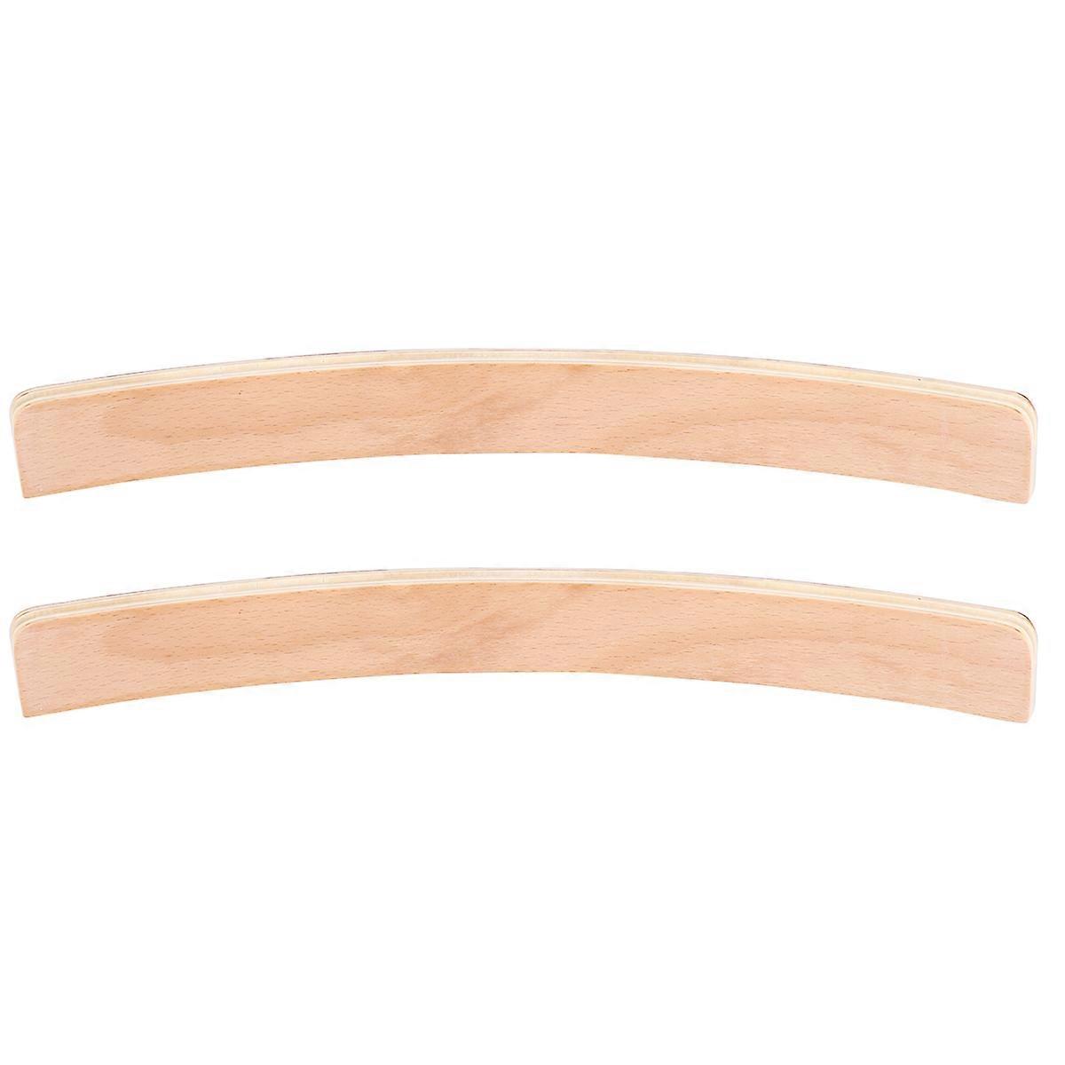 Playing Holder Wooden Base for Playing Card 2Pcs Practical Beige Stand