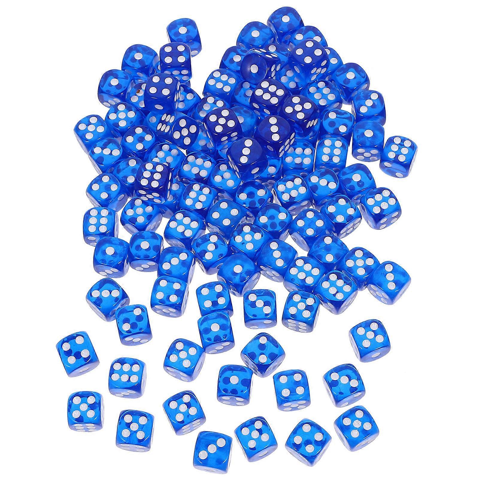 100Pcs Multi Colored Acrylic Game Dices for Party Fun