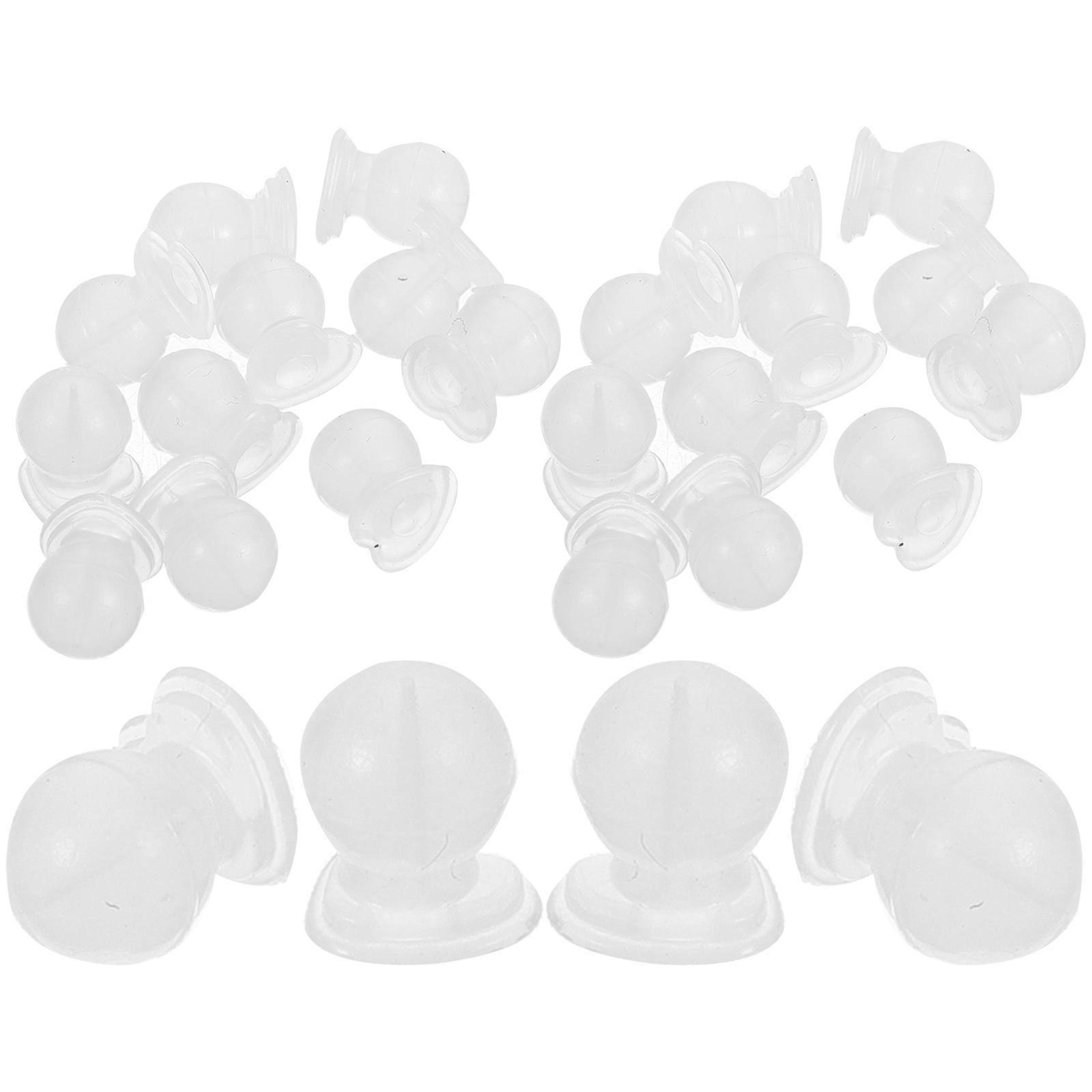 Secure Silicone Earring Backs for Pierced Studs Replacement Set 50Pcs
