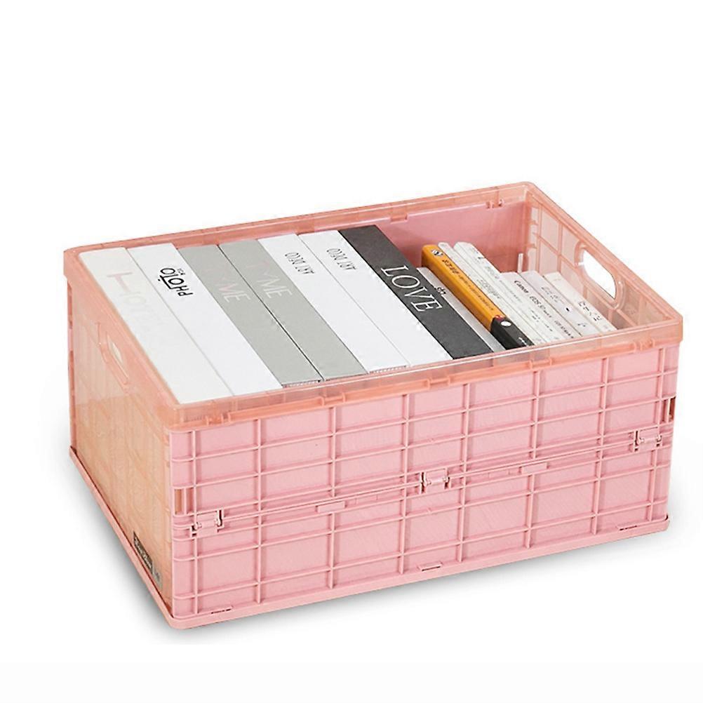 Plastic Storage Case Multifunctional for Storage 1 Piece Portable Foldable Box Pink