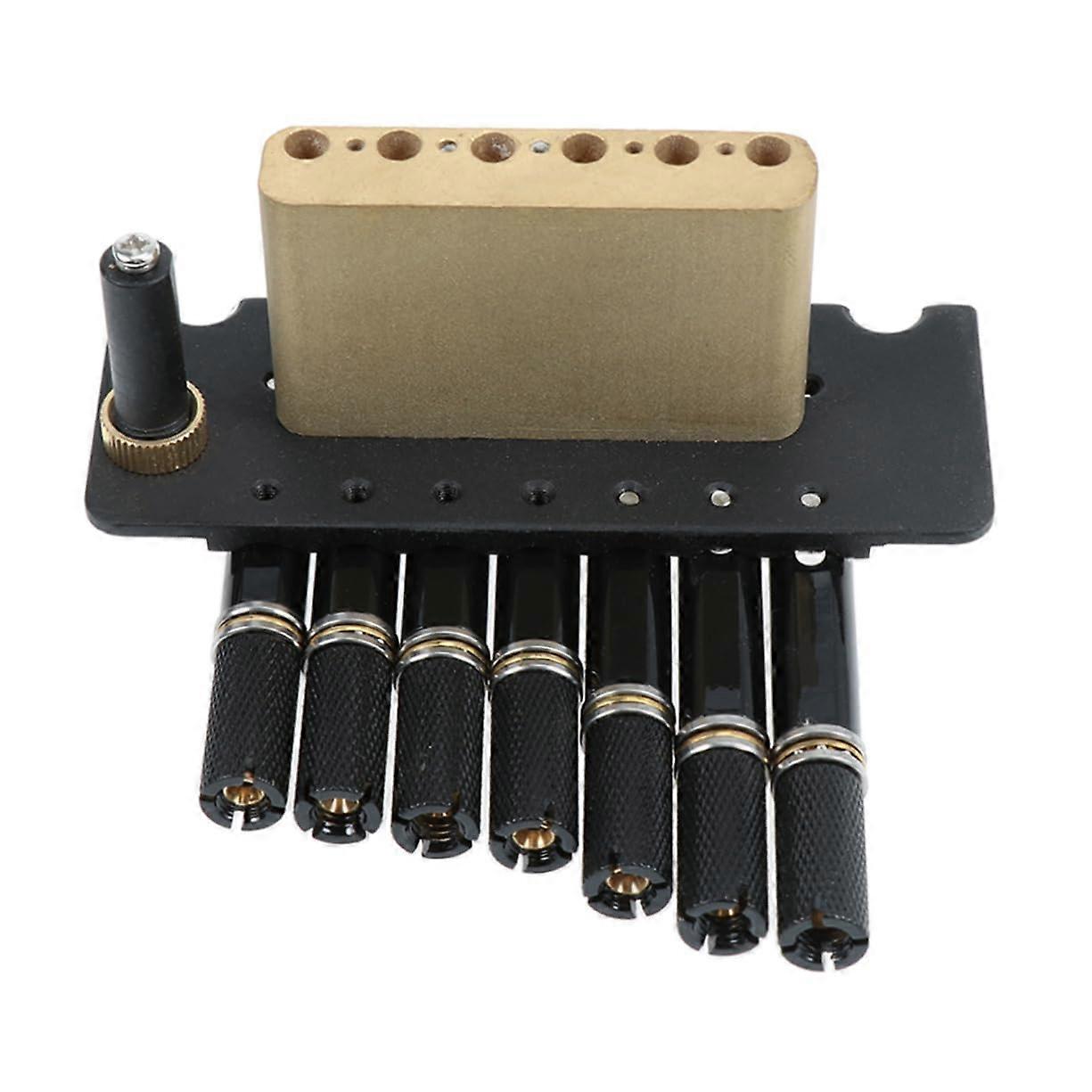 Headless Guitar Bridge Saddle Strain Plate with Stable String Anchoring and Accurate Positioning