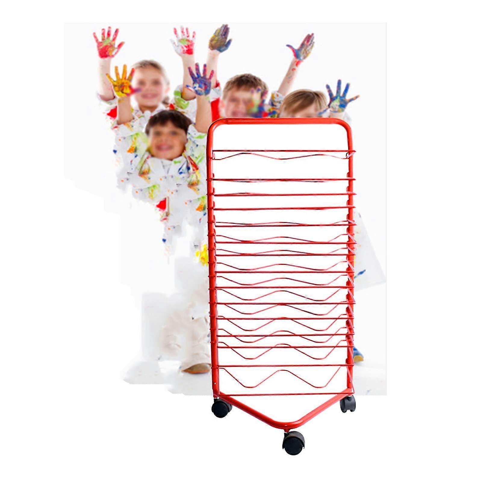 16 Layer Art Drying Rack for Canvas and Paper, Compact Multilayer Stand for School Projects