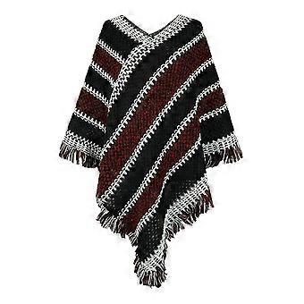 Rebozo Para Mujer Sjaal Wraps voor Dames Sjaals en Wraps voor Avondjurken Gebreide Poncho Grote Sjaal Capes voor Dames Lange Sjaal Zwart One Size