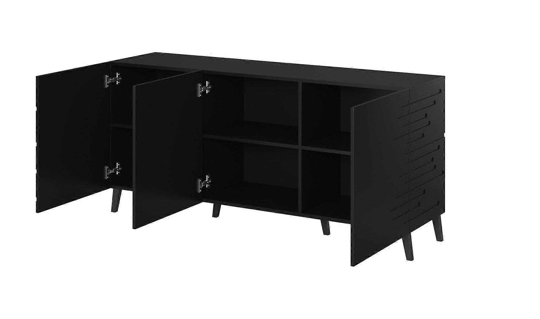 Nova Kommode 155x40x72 Schwarze Matte