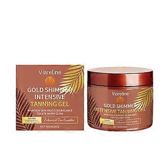 Viareline Golden Shimmer Tanning Gel Summer Beach Even Skin Tone Moisturizing Refreshing Tanning Gel