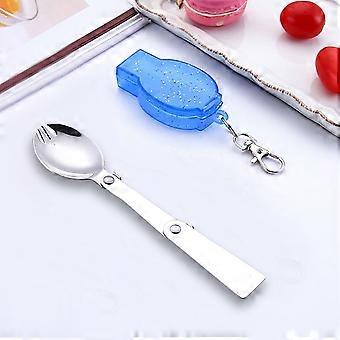 Outdoor Falten Reise Camping Utensil Edelstahl Taschenlöffel Gabel