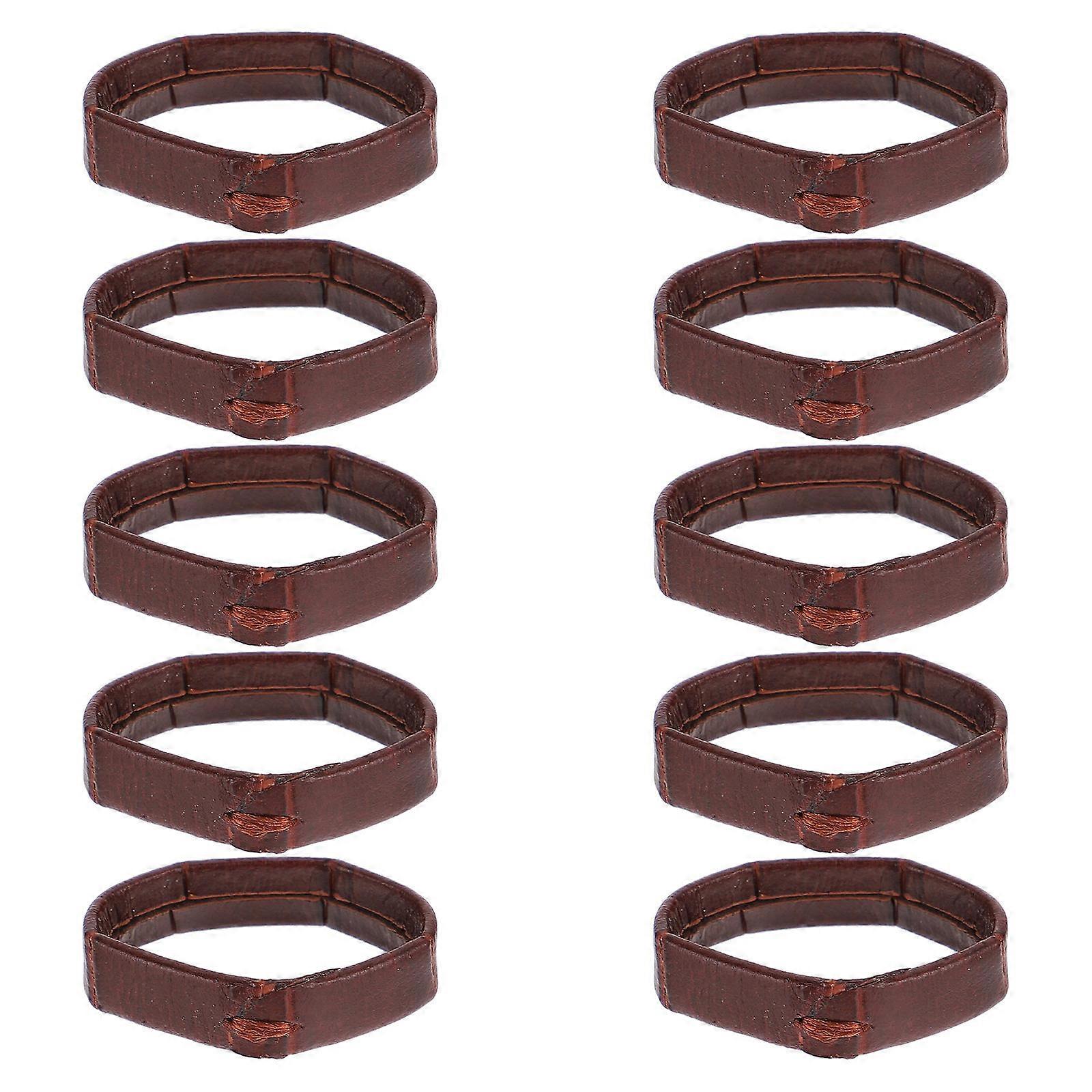 Watch Strap Loop Replacement for Watch 10Pcs Brown Holder