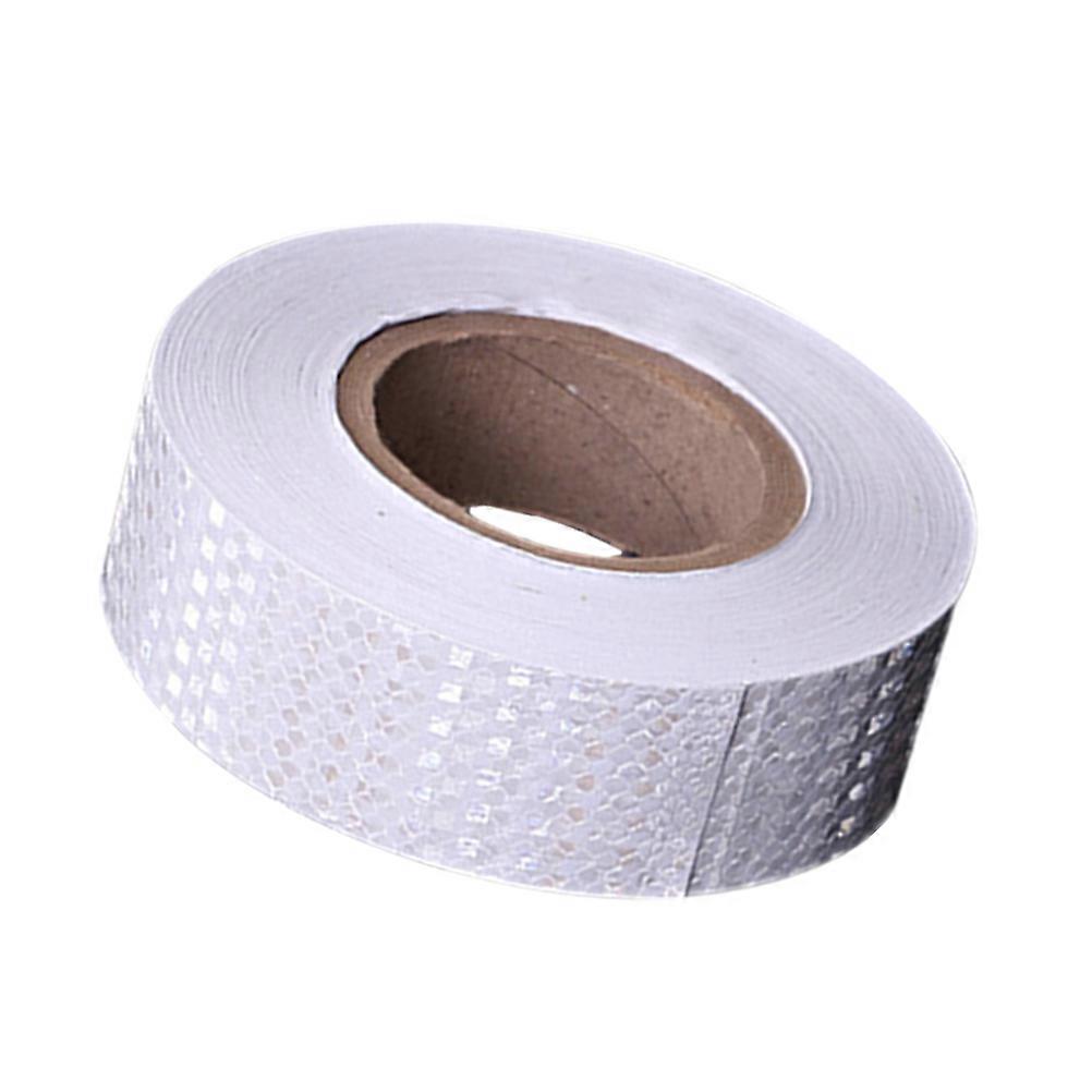 Fluorescent Reflective Warning Tape for Warning Use 2Pcs White Strip