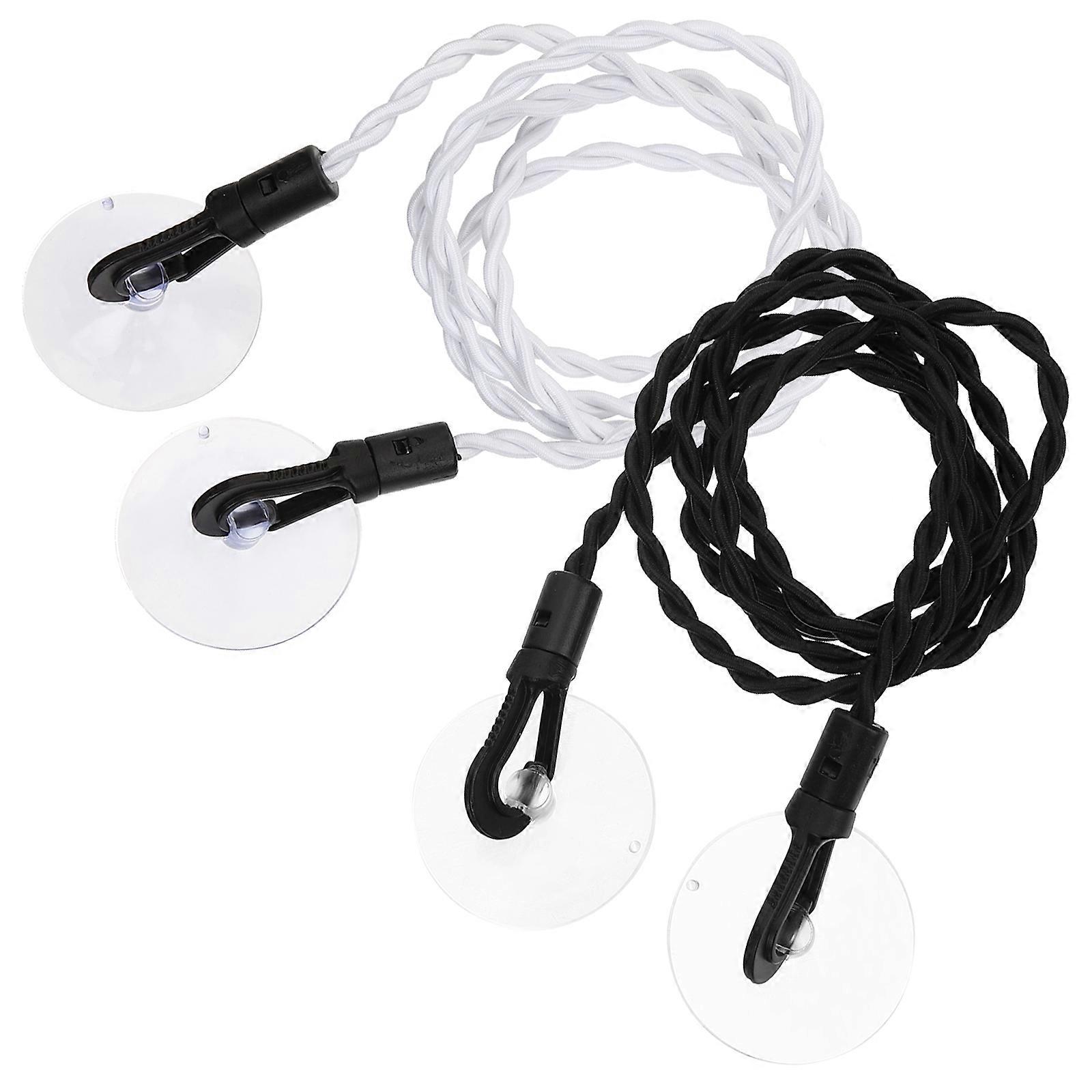 Portable Clothesline Retractable Rope for Clothes Drying 2Pcs with Hooks