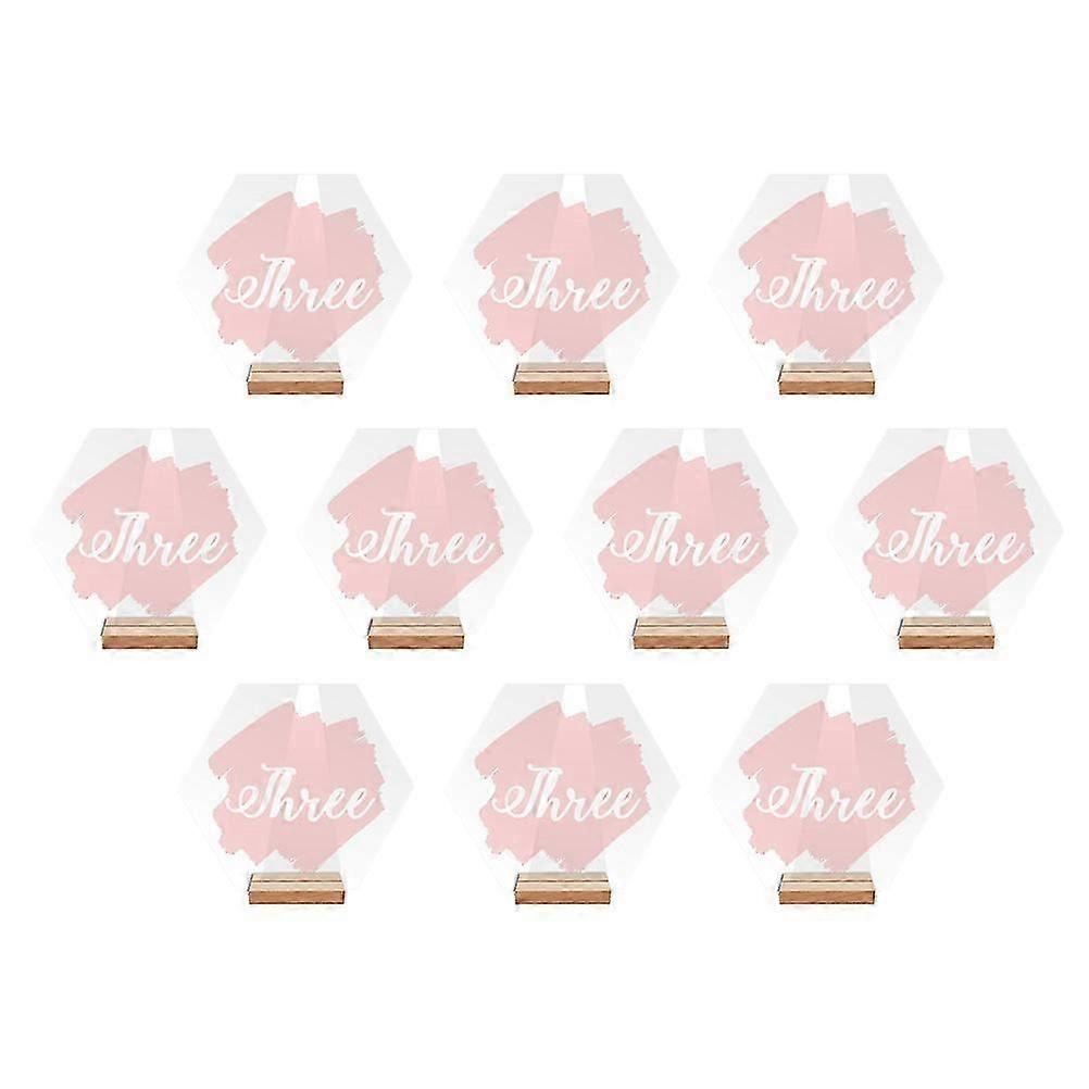 Hexagonal Table Numbers for Wedding Party Use 40Pcs Set
