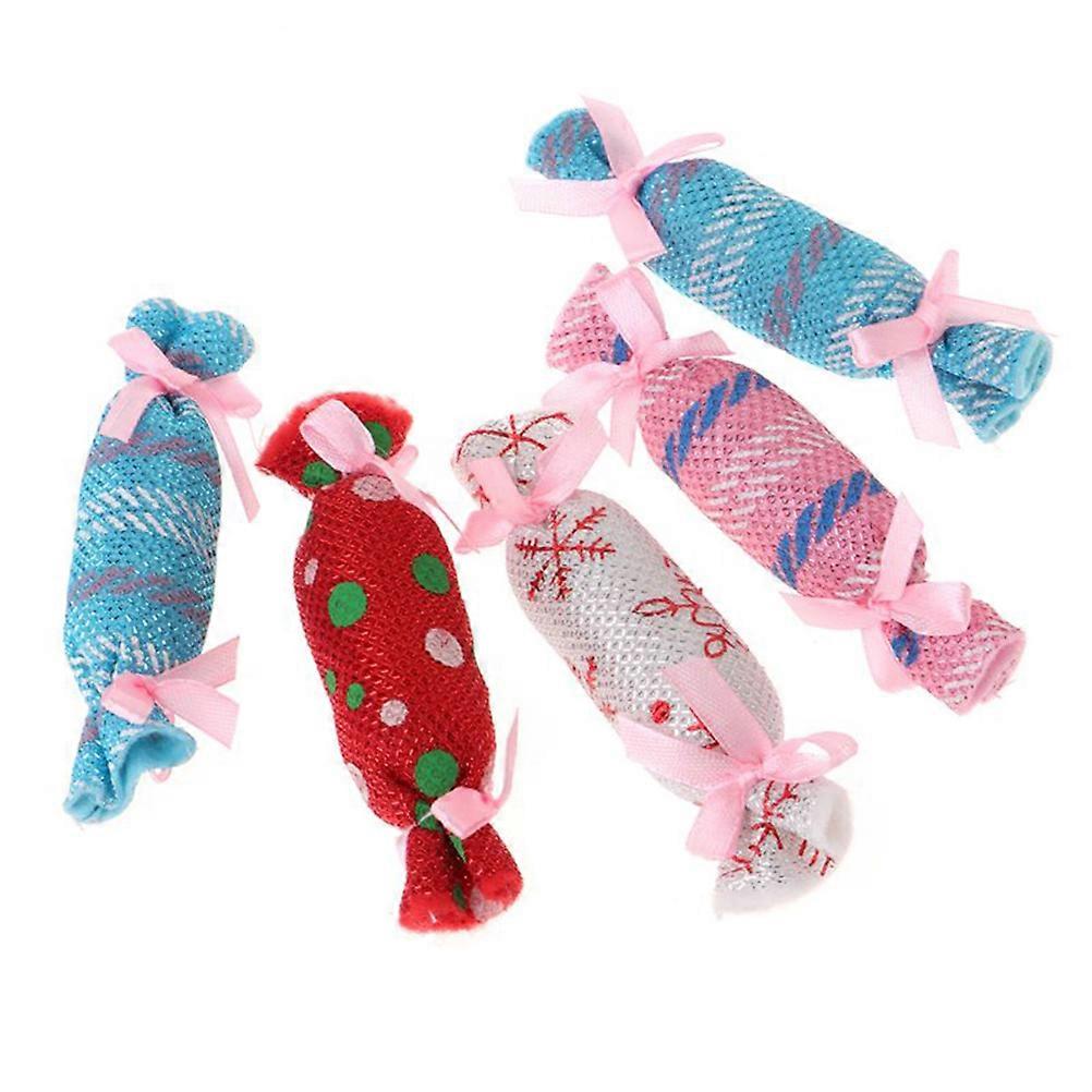 Candy Shape Cat Toys Interactive Kitten Chew Toys 8Pcs Assorted