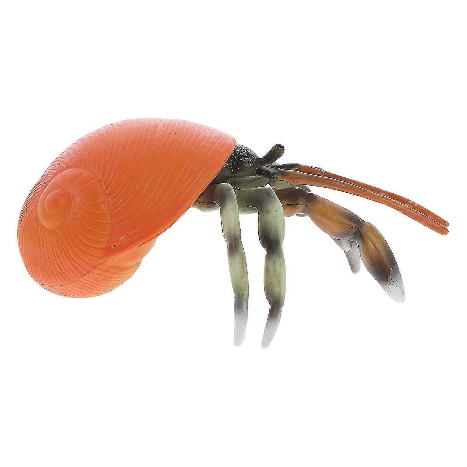 Realistic Hermit Crab Model Toy for Decor with Solid Plastic Construction