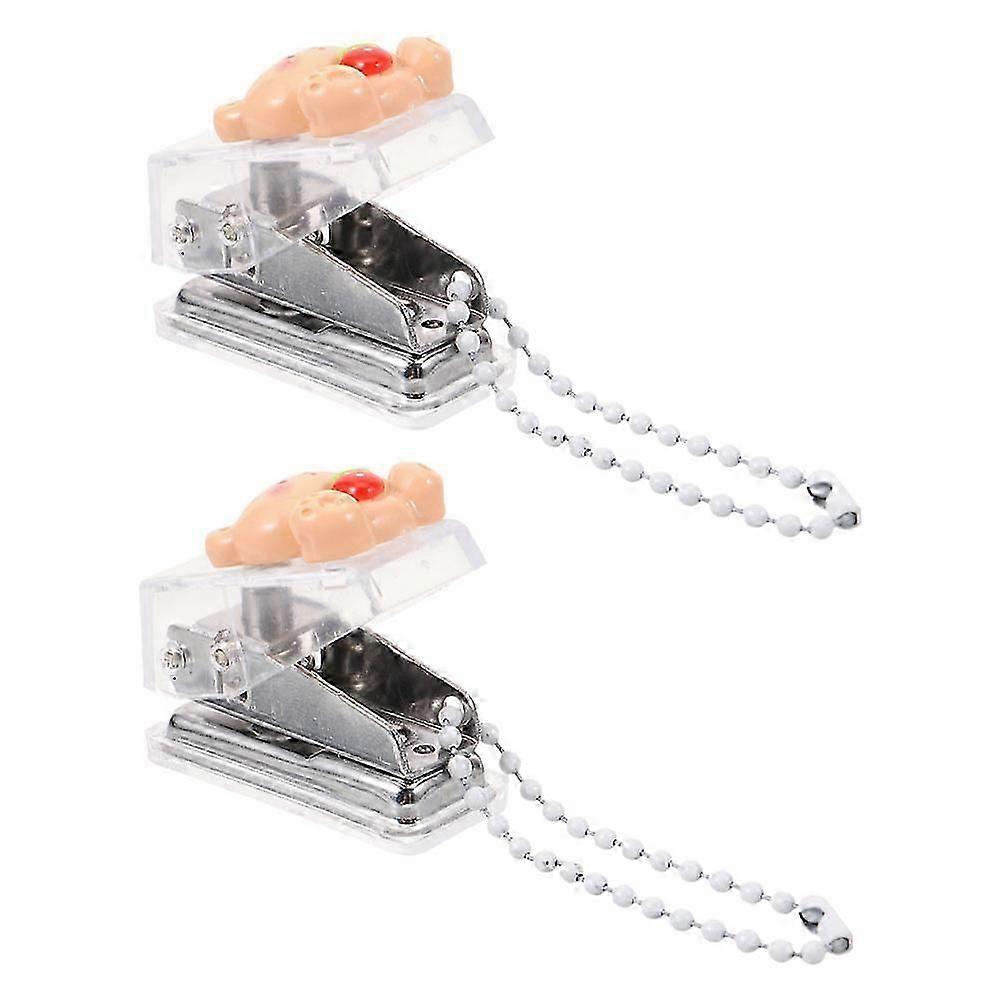 Multi-Function Paper Puncher, Metal & Plastic, Portable, 2Pcs for Daily Use