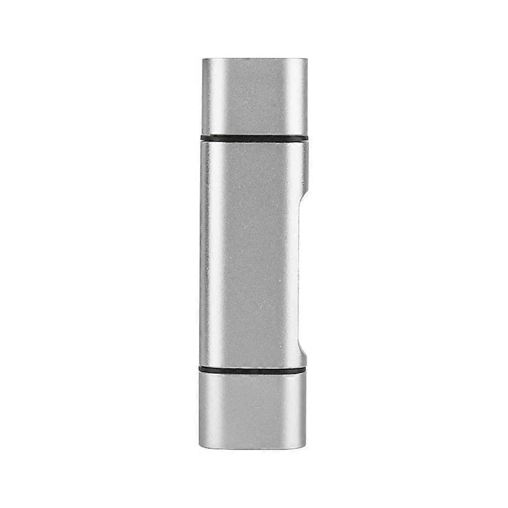 Multi function Type C + Micro USB+USB 2.0 + Sd TF Card Reader for Smartphone Computer (Silver)