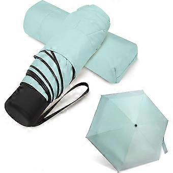 Small Compact Travel Umbrella for Women, Lightweight UV Protection, Fiberglass Frame, Purse Size