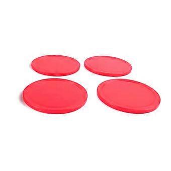 Ice Hockey Pucks Red Air Hockey Pushers for Play 8Pcs Set Accessories