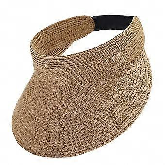 1pc New summer sun hat for women, outdoor sunshade hat, wide-brimmed hair hoop style straw hat, fashionable visor hat