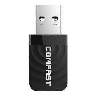 Netzwerkkarte Hochgeschwindigkeits-Dualband 2,4 / 5,8 G AC 1300M Hochleistungs-Wireless-USB-WiFi-Adapter für PC JIKAIX