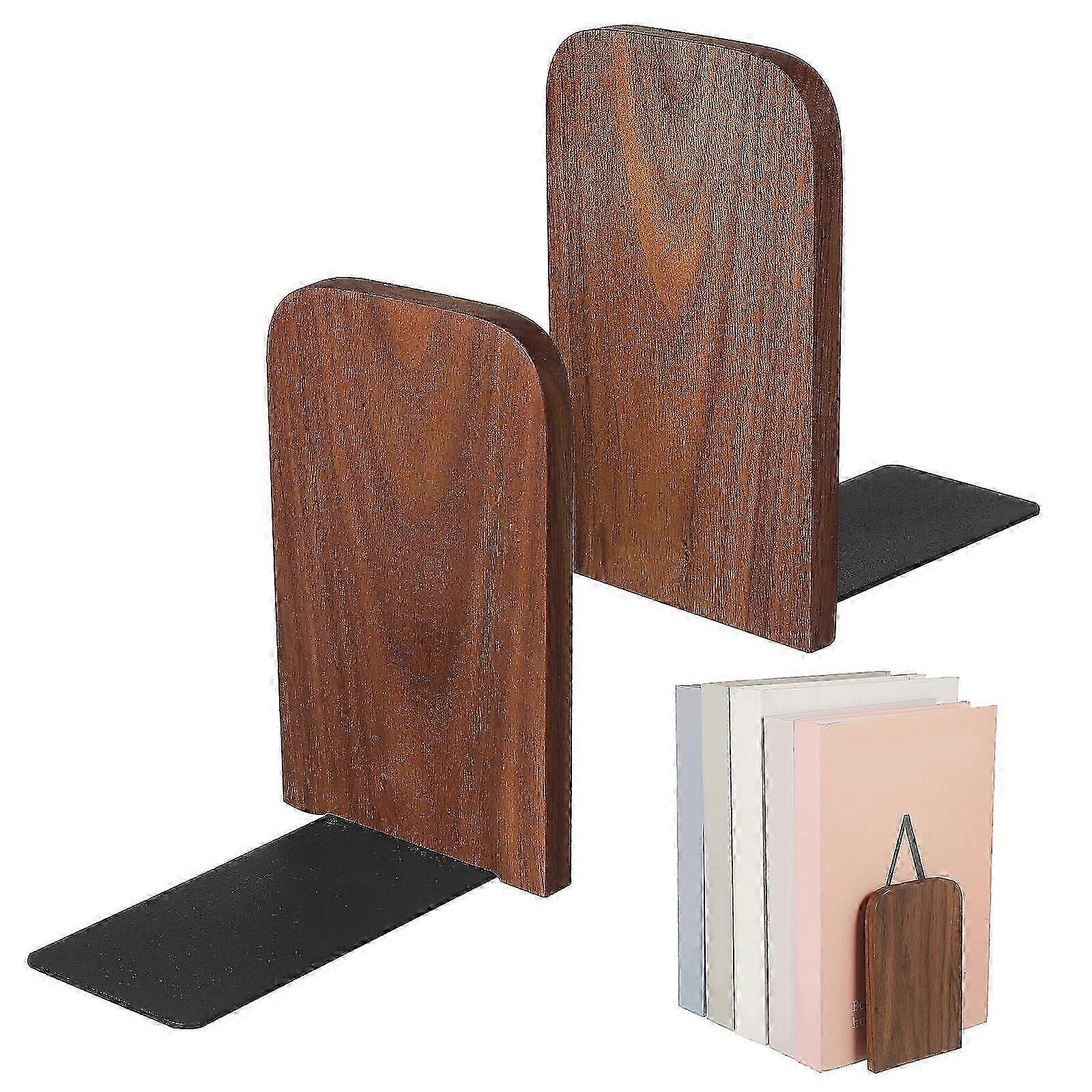 Fermalibri in legno multiuso per libri, 2 pezzi, decorativi e resistenti.