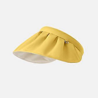 Pleated Narrative Roll-Up Color-Block Open-Top Hat with Stretchy Hair Tie Headband, Versatile Ponytail-Friendly Headwear for Women, Light-Luxury Style