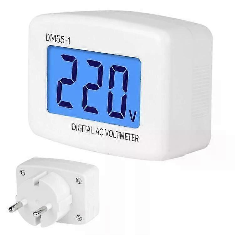 LCD Digital Voltage Meter-110V-300V Range,EU Plug-DM55-1