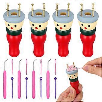 4 Pcs Knitting Bonecas de madeira Knit Tools Doll Making Kit para Craft Starter Girl Filha