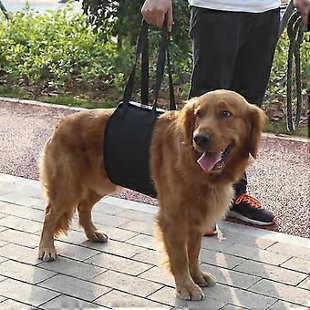 Black Dog Lift And Assist Support Rehabilitation Harness With Handle For Canines Aid (S)