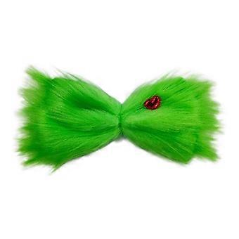 Große grüne pelzige Haarschleife mit Kostümzubehör für Frauen und Mädchen