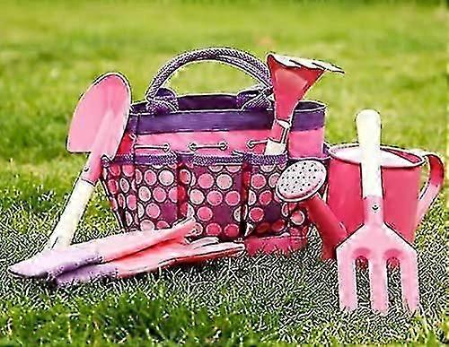 Garden Tool Set Children's Multifunctional Tool Bag (pink)