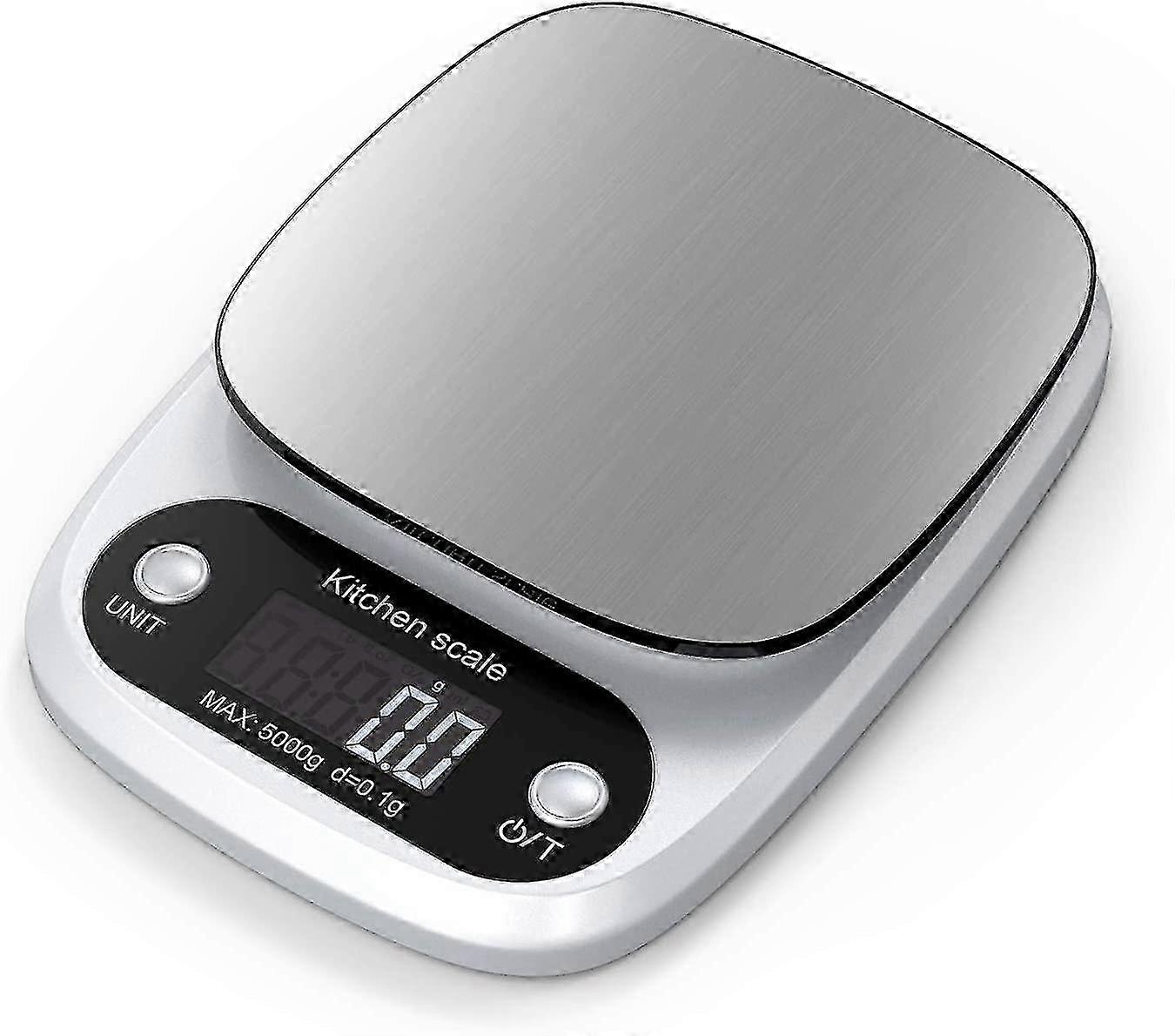 Professional Digital Kitchen Scale With Lcd Display And Tare Function Silver