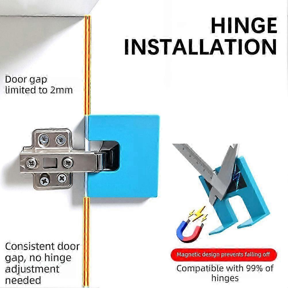 Magnetic Hinge Installation Jig 2mm Quick Alignment Tool for Door Hinge & Cabinet Mounting