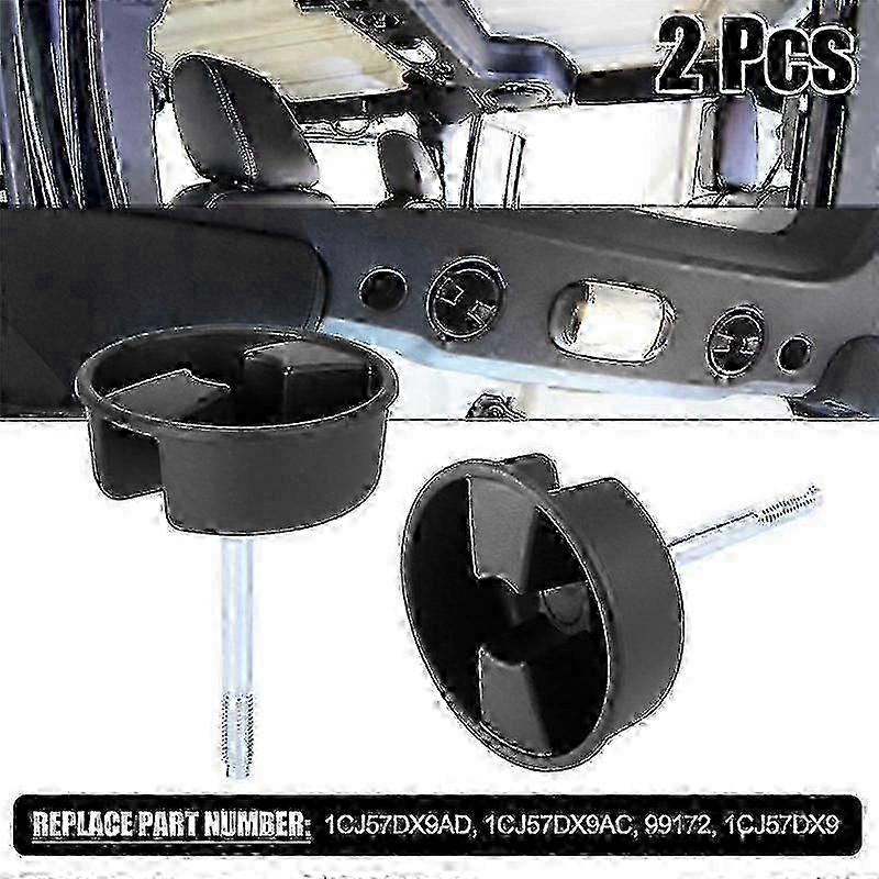 2Pcs Hard Top Mount Tab Knobs Compatible with Wrangler JK 2007-2017 1CJ57DX9AD Screw