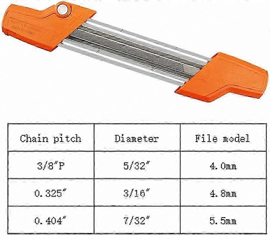 Universal Chainsaw Chain Sharpener Tool, 4.8mm Easy File Grinding Accessory for Chainsaws