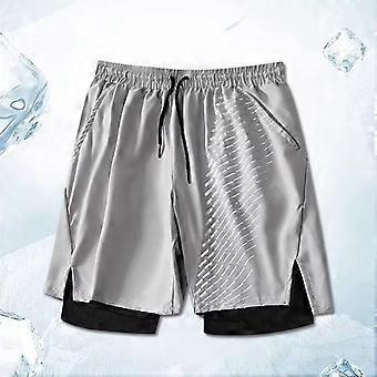 Herre Hurtigtørkende brettshorts med dobbeltlags anstendighetspanel Løs passform Stretch Badebukse Surfing Strand Reise
