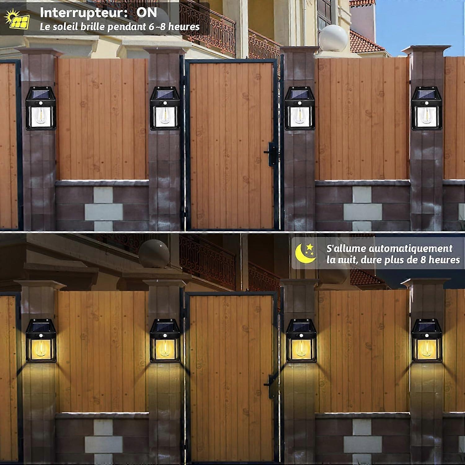 Solar-Powered Waterproof Motion-Sensor Outdoor Lanterns