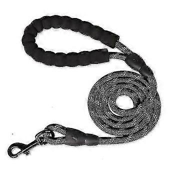 Reflective Nylon Dog Leash, Durable Lead Rope with EVA Foam Handle, Zinc Alloy Rust-Resistant Hook, for Medium Large Dogs and Puppies, 120cm or 150cm