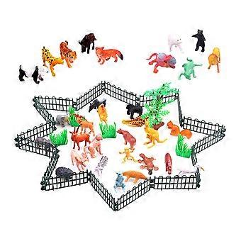 Zoo Tiere Modell Spielzeug Set Geburtstagsgeschenke Realistische Wahrnehmung für Wohnzimmer