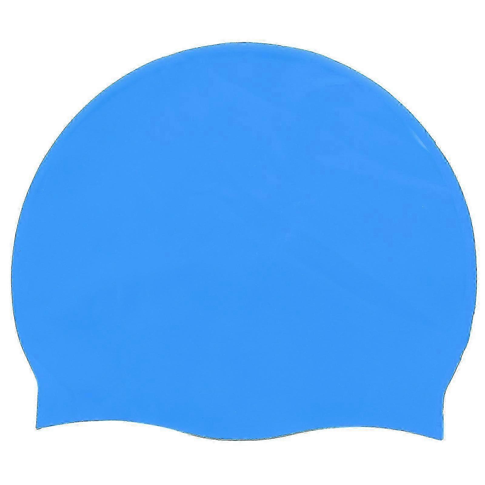 Swimming Cap Silicone Waterproof Comcompatible withtable Experience compatible with Aquatic Activities Blue 1Set