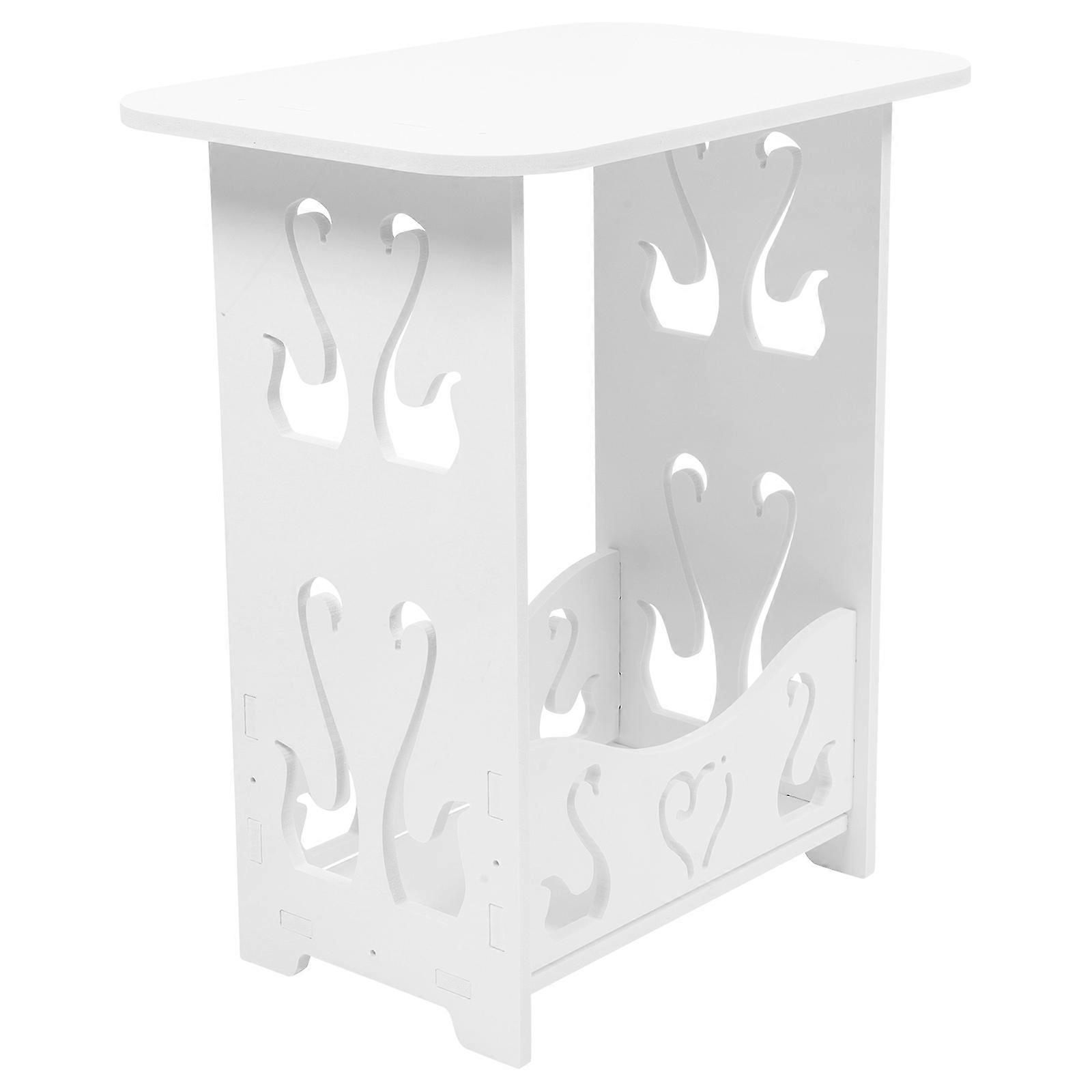 Wooden Sofa Side Table Beside Dressing Table for Storage Use