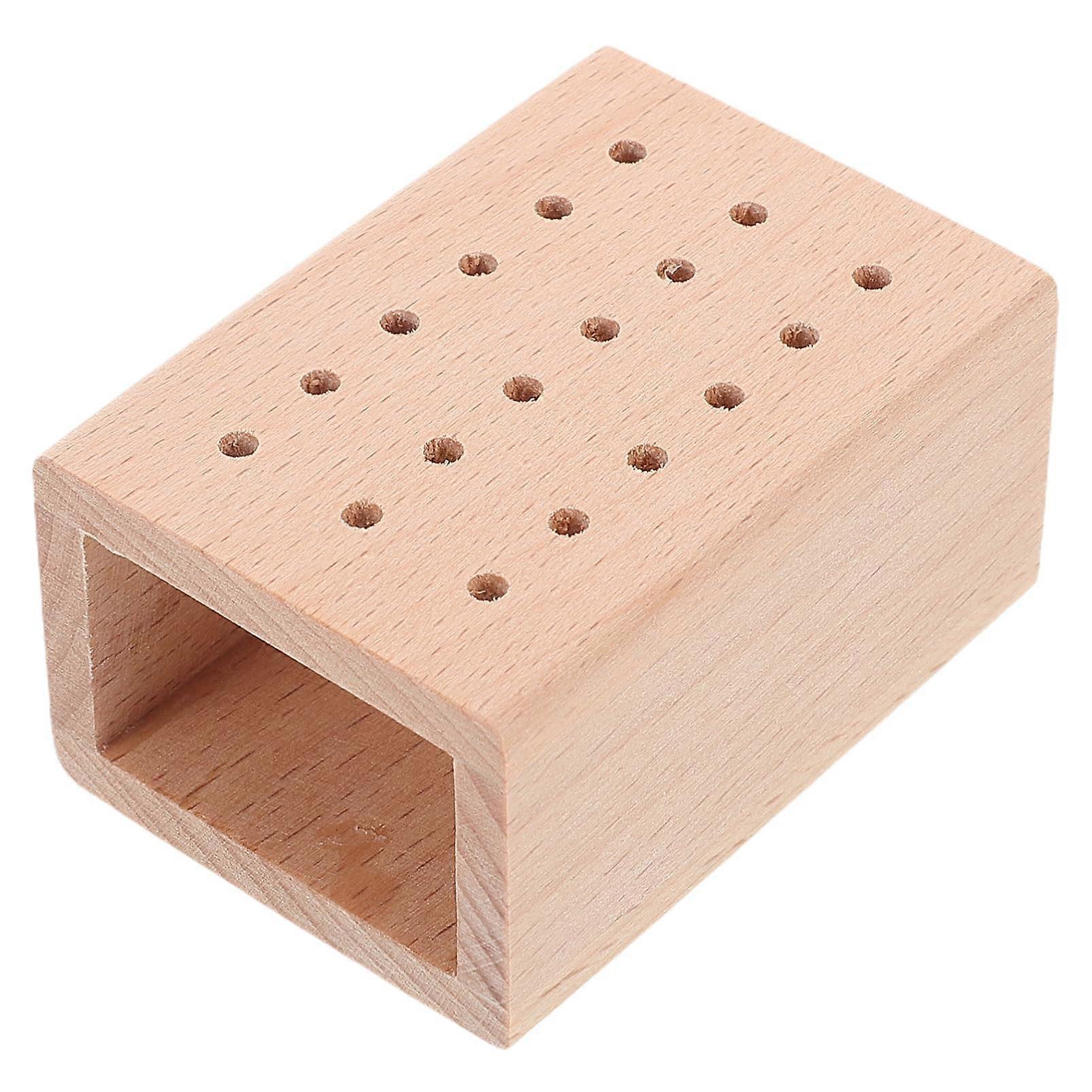 Solid Wood Nail Drill Bit Holder