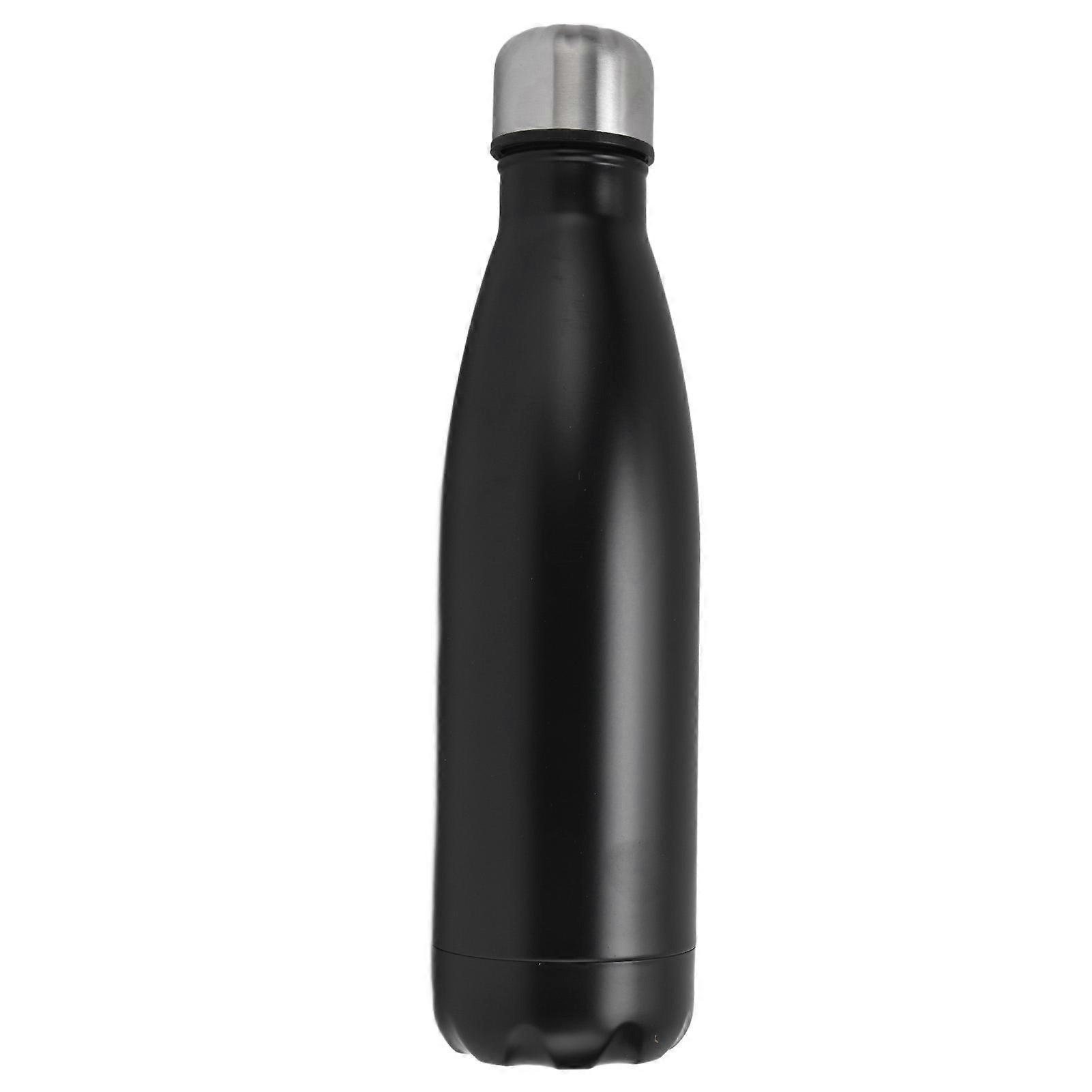 Cola Shape Matte Black Stainless Flask