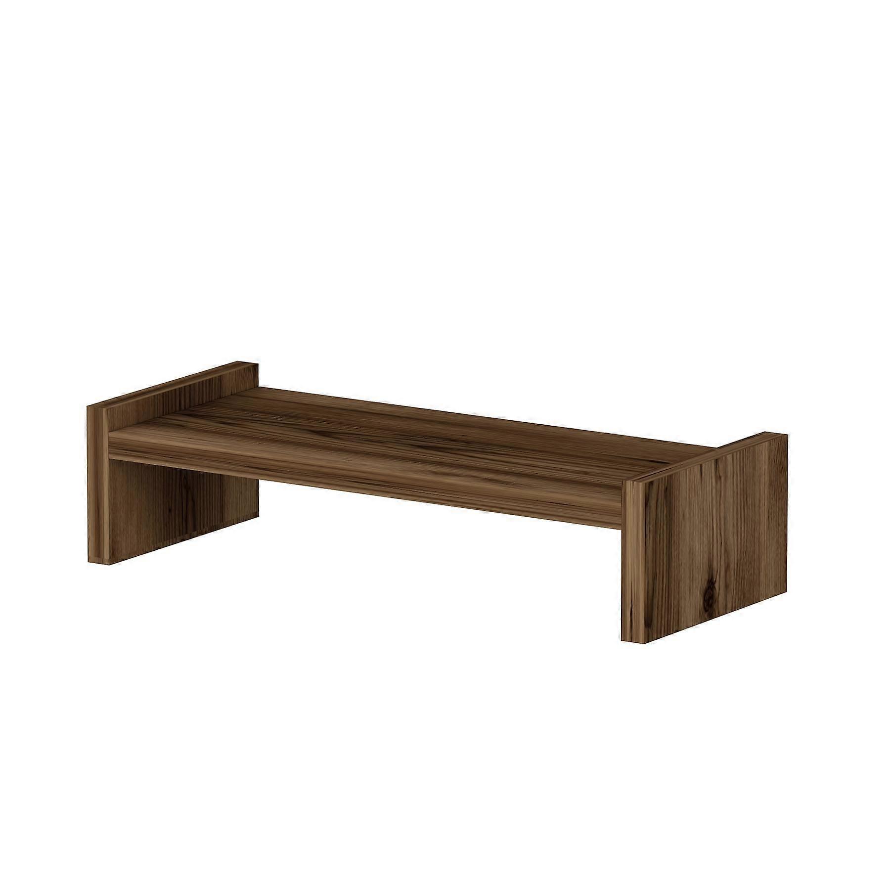 Modern Light Walnut Monitor Riser