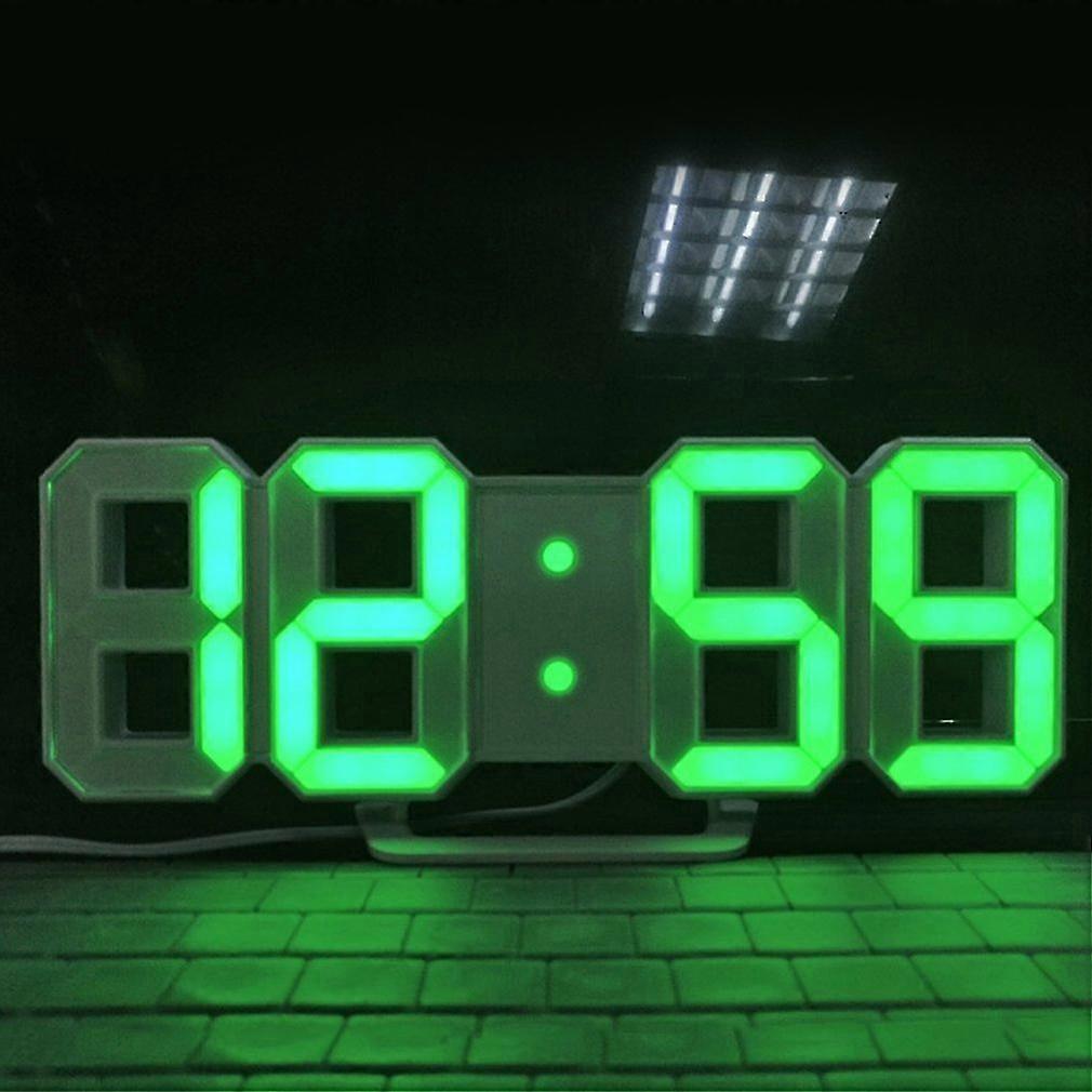 Modern LED Wall Clock With Temp Date