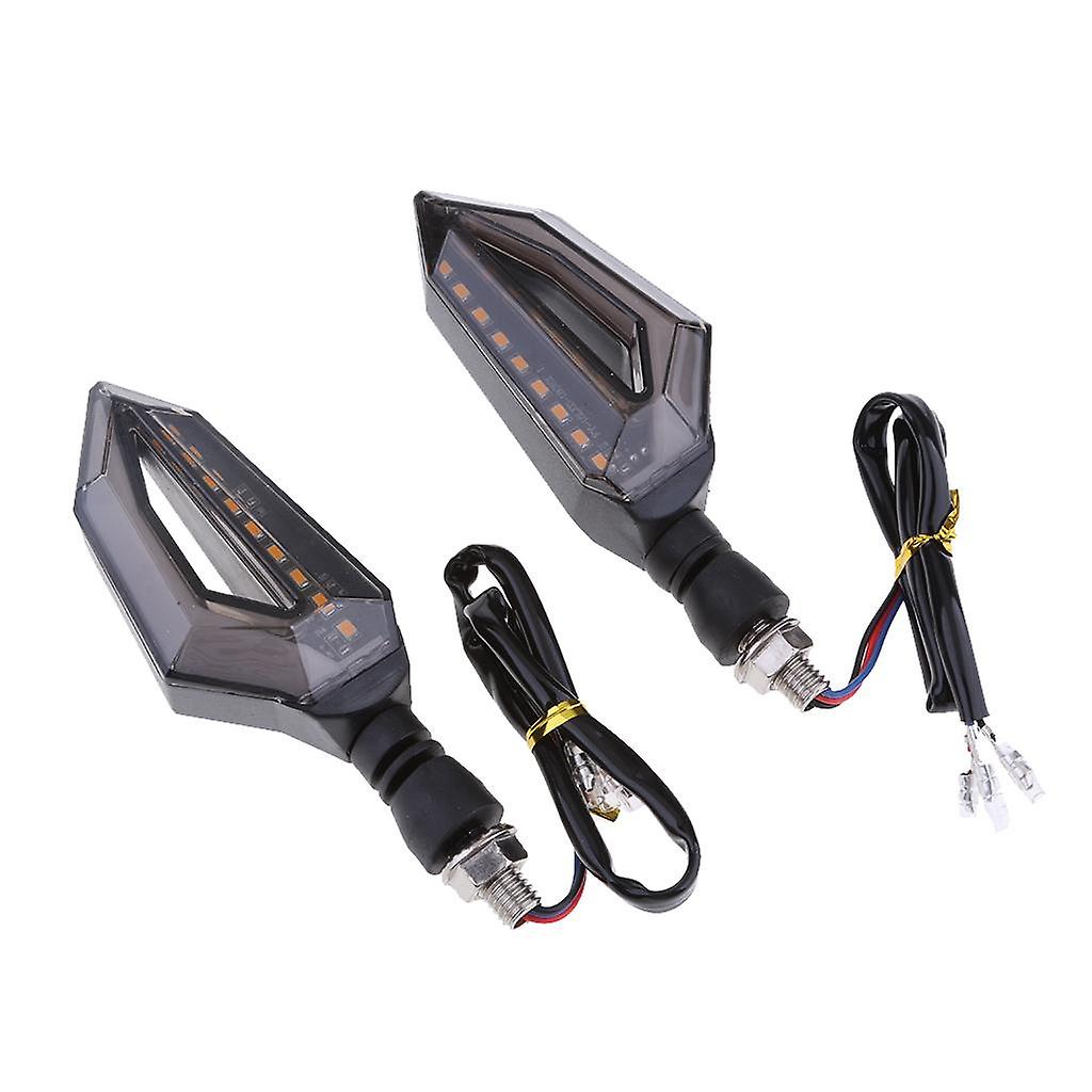 1 Pair Motorcycle Motorbike LED Turn Signal Indicator Light Type 2