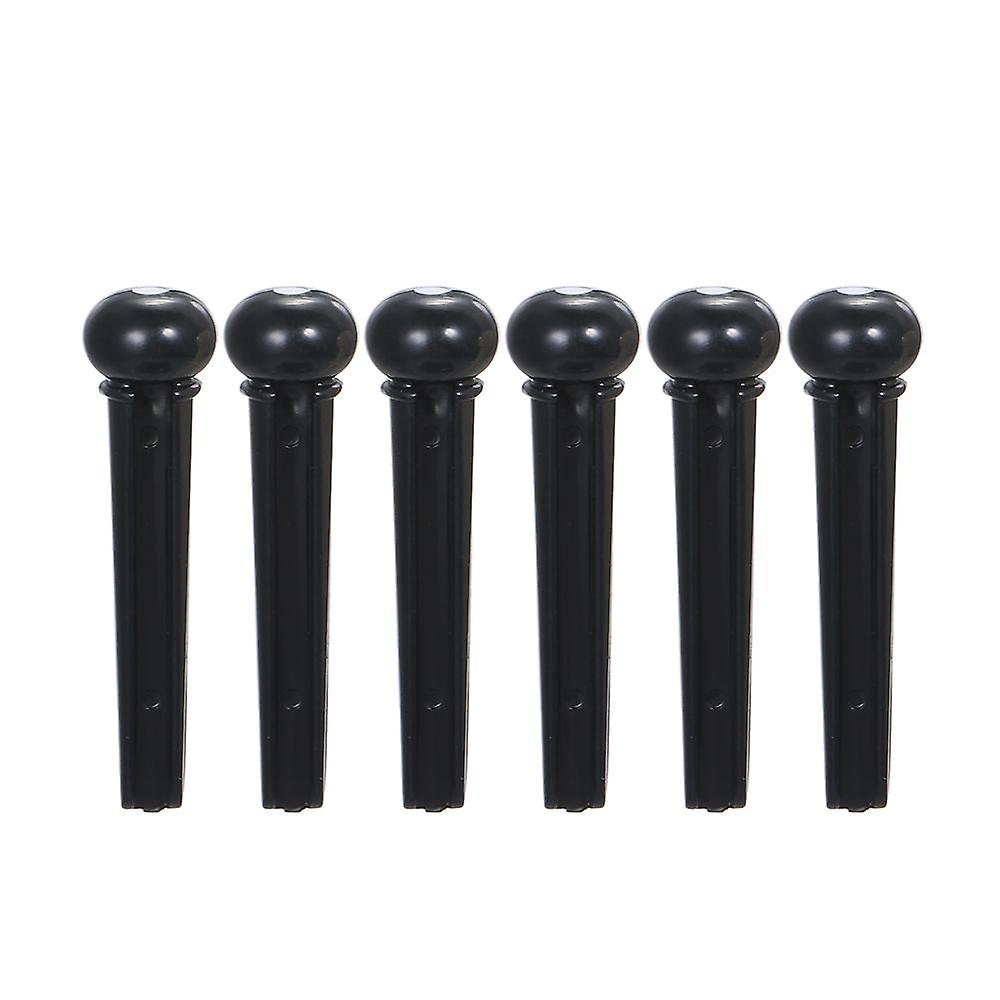 Plastikowy mostek gitary akustycznej Pin Bridge Saddle i Nut String Pin Czarny