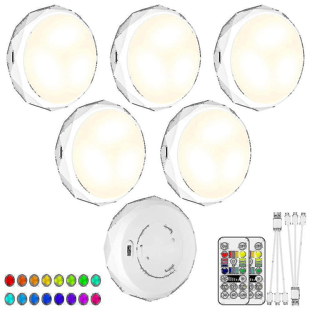 Recharabd Puck S 6 Pack, avec télécommande Dimmable Rgb 16s * chyi