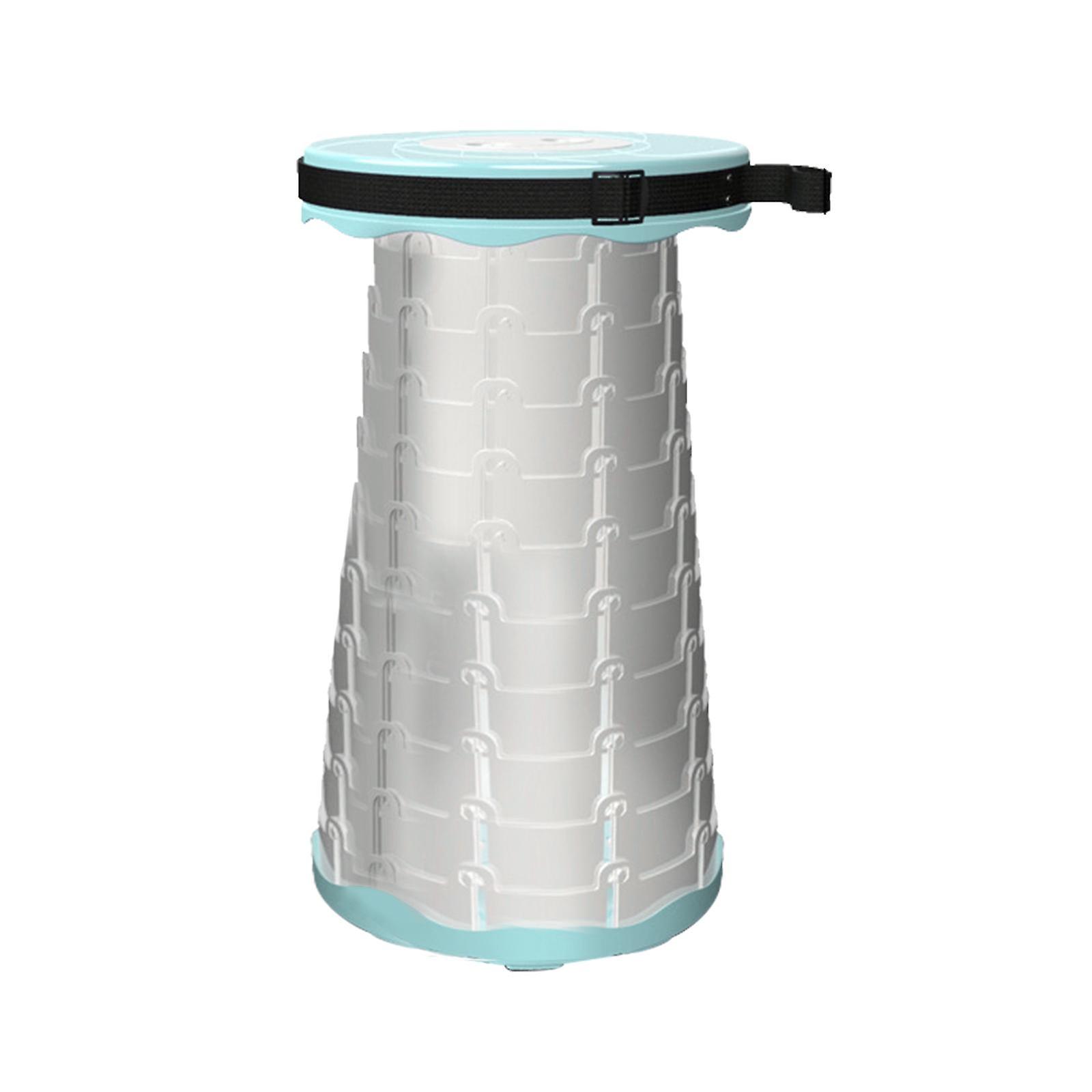 Camp Folding Retractable Seat Collapsible Telescoping Stool Blue