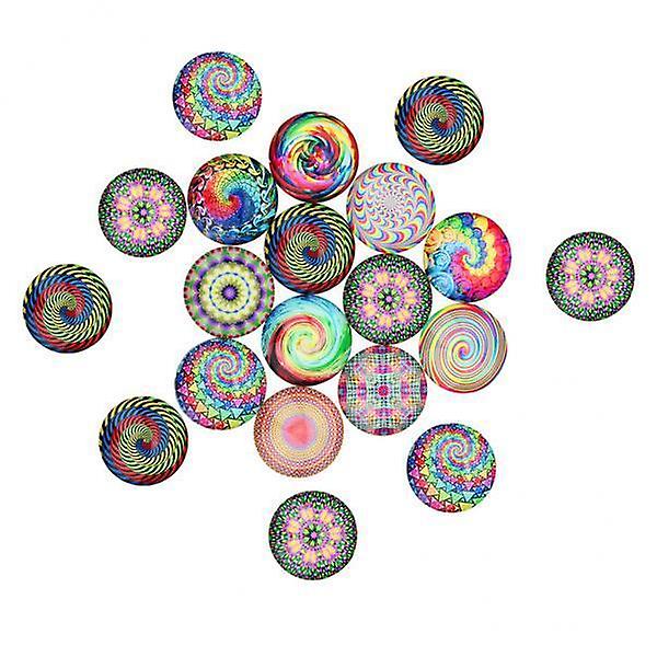 4x20pcs Flower Pattern Glass Dome Flatback Cabochon Embellishment Scrapbooking