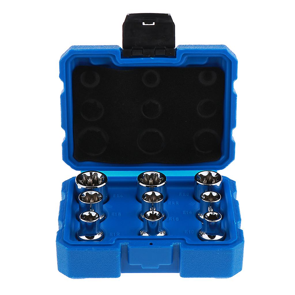 14pcs Nuts Driver Bits E Socket Set Sleeve Screwdriver with Storage Case